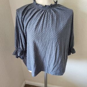 Madewell Textured Blouse XL clipdot